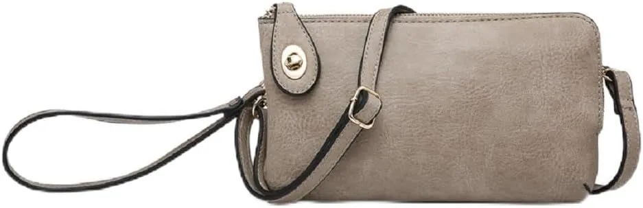 JEN & CO. Kendall Crossbody Bag for Women - Vegan Leather Wristlet Purse, Small Purses for Party, Clutch Bags