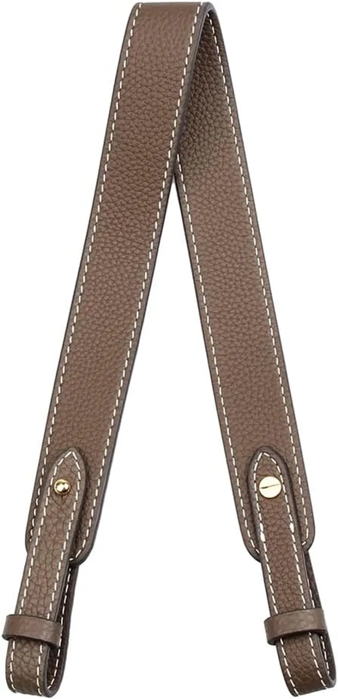 jiesinlov Genuine Leather Shoulder Bag Straps Replacement for Picotin Handbags (Gold Taupe-S)