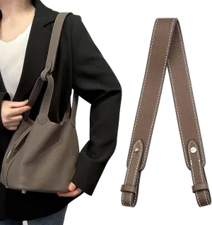 jiesinlov Genuine Leather Shoulder Bag Straps Replacement for Picotin Handbags (Gold Taupe-S)