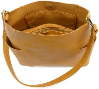 Joy Susan Side-Pocket Bucket Bag: Kayleigh Crossbody