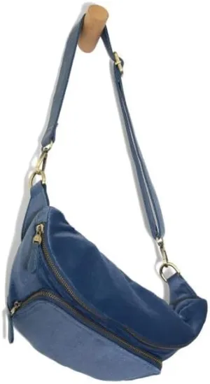 Joy Susan Women's Fashion Crossbody Purse Velvet Rory Organizer Sling Belt Bag