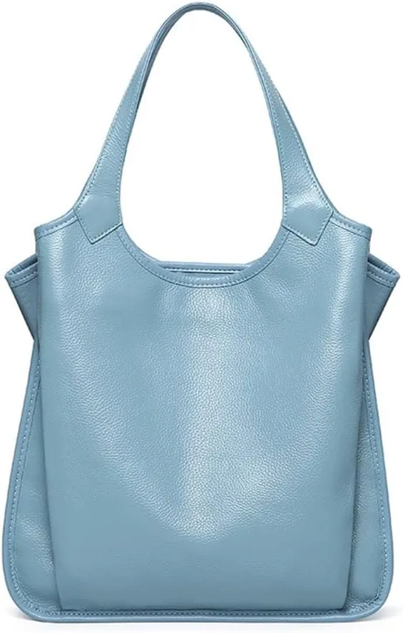 JSEIAJB Top Layer Leather Bag Women's Handbag Chartott Bag Leather Women's Bag Single Shoulder Crossbody Bag(E)