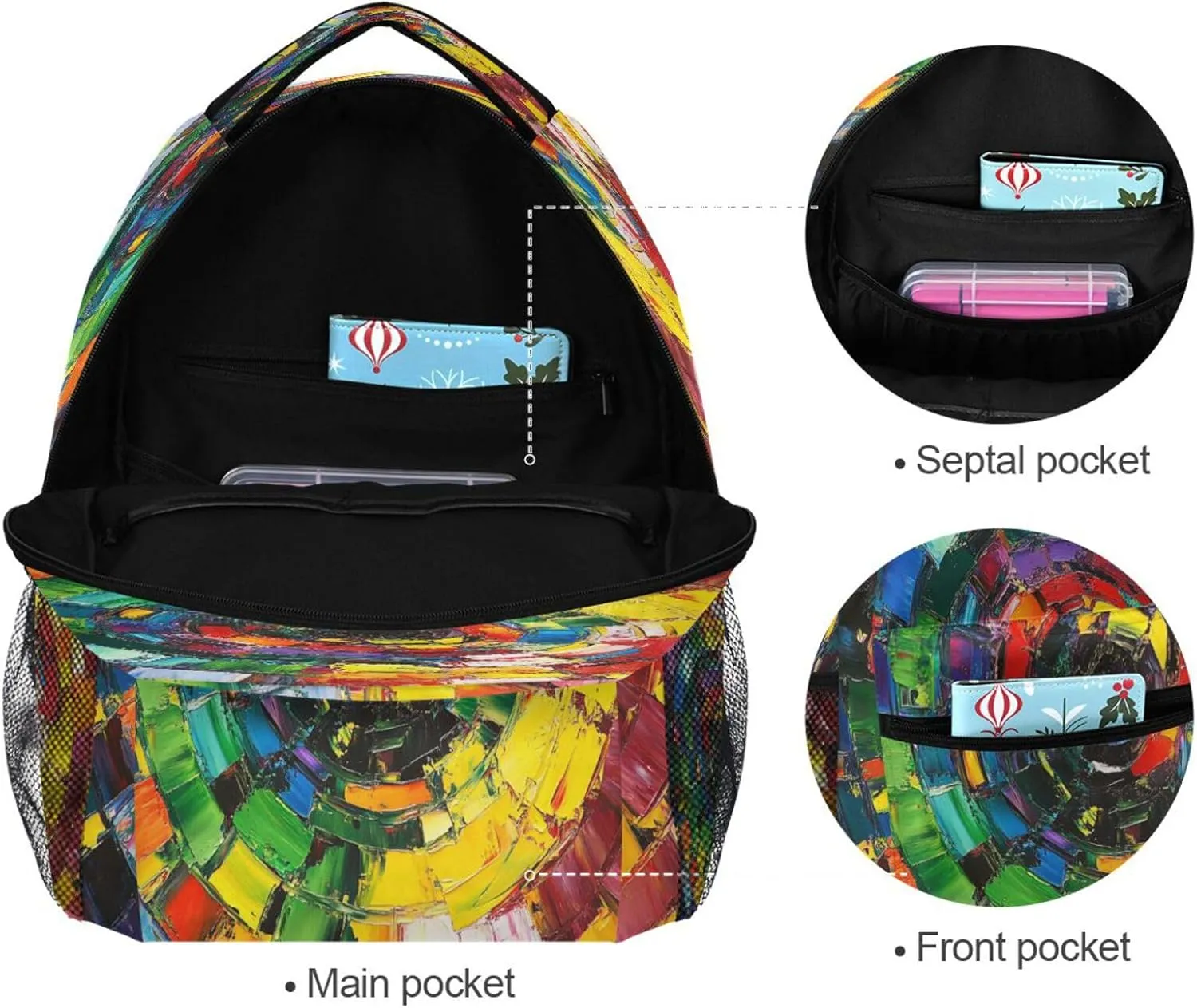JSTEL Kid Graffiti Art Backpack,Elementary School Backpack Graffiti Art Kid Bookbag for Boy Girl Ages 5 to 13,017
