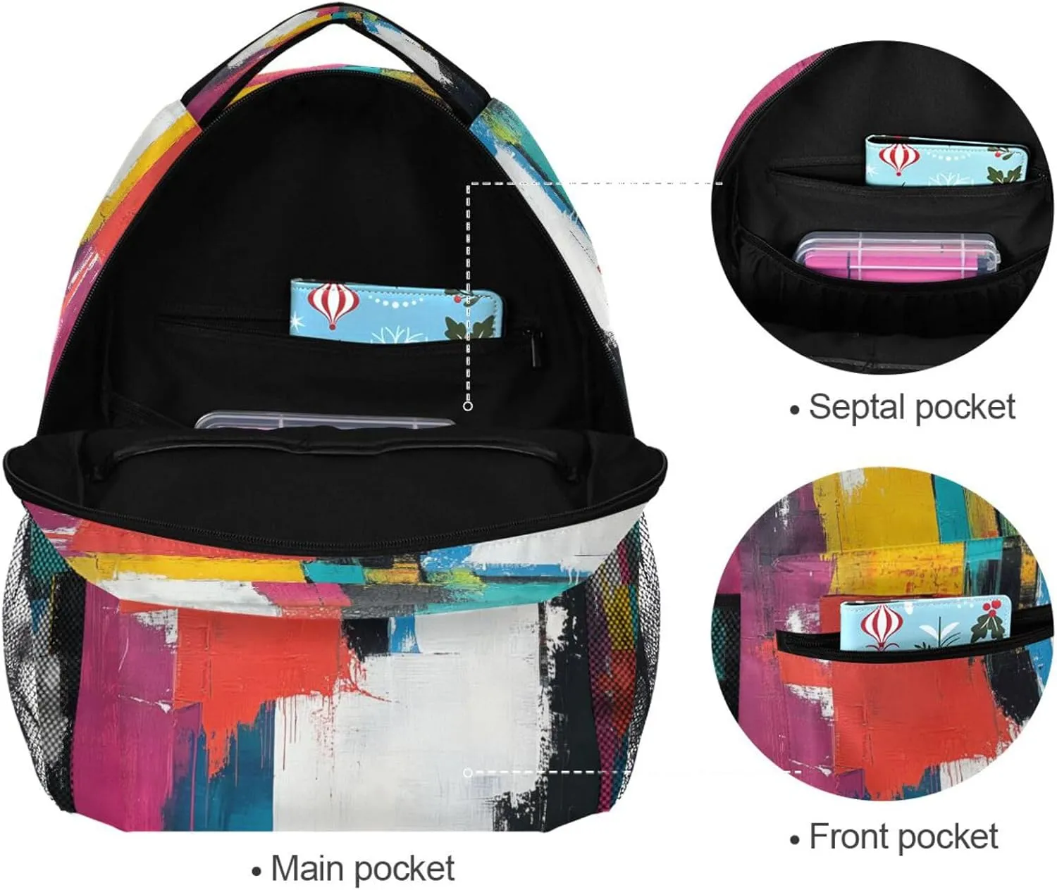 JSTEL Kid Graffiti Art Backpack,Elementary School Backpack Graffiti Art Kid Bookbag for Boy Girl Ages 5 to 13,030