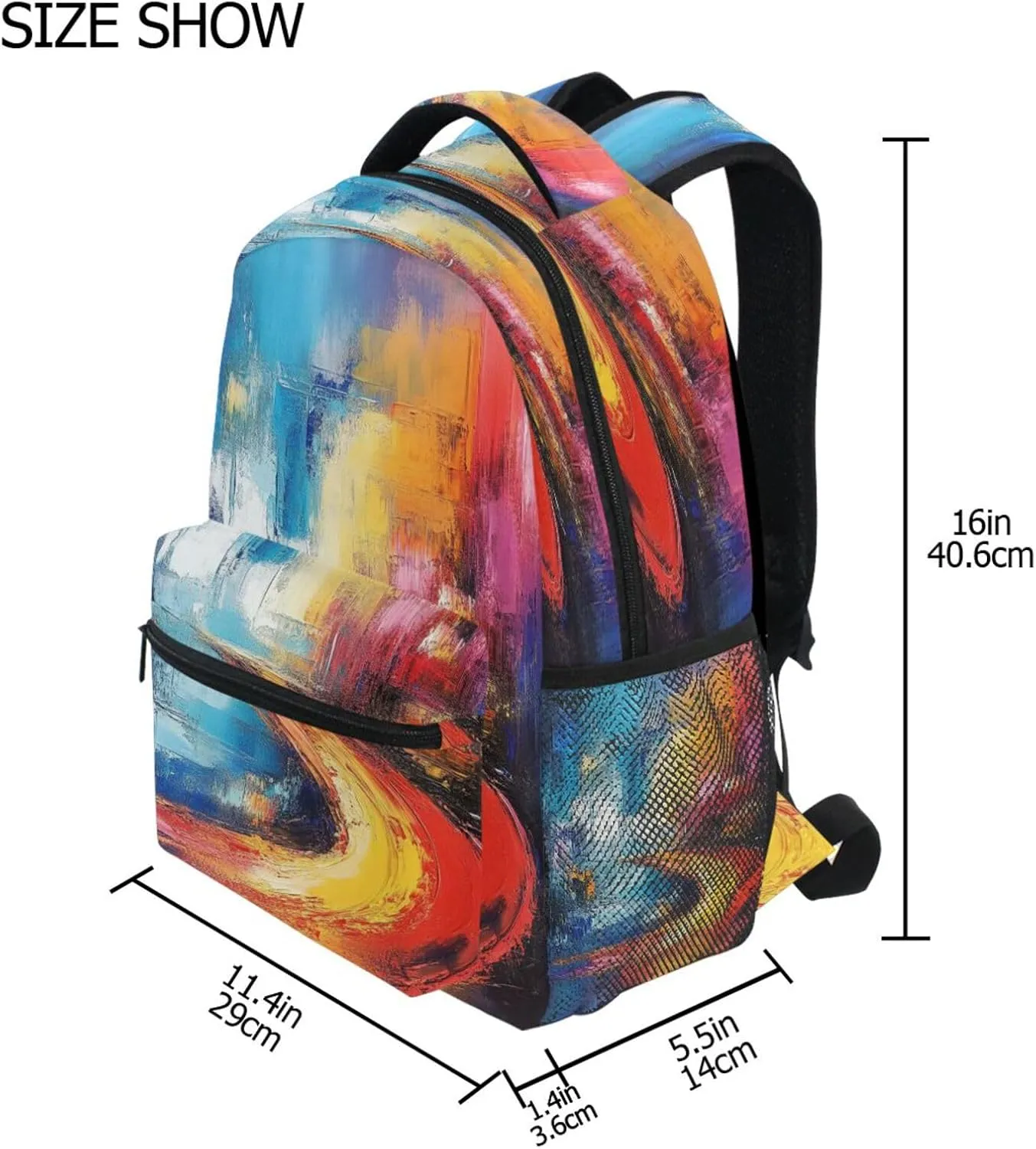 JSTEL Kid Graffiti Art Backpack,Elementary School Backpack Graffiti Art Kid Bookbag for Boy Girl Ages 5 to 13,041
