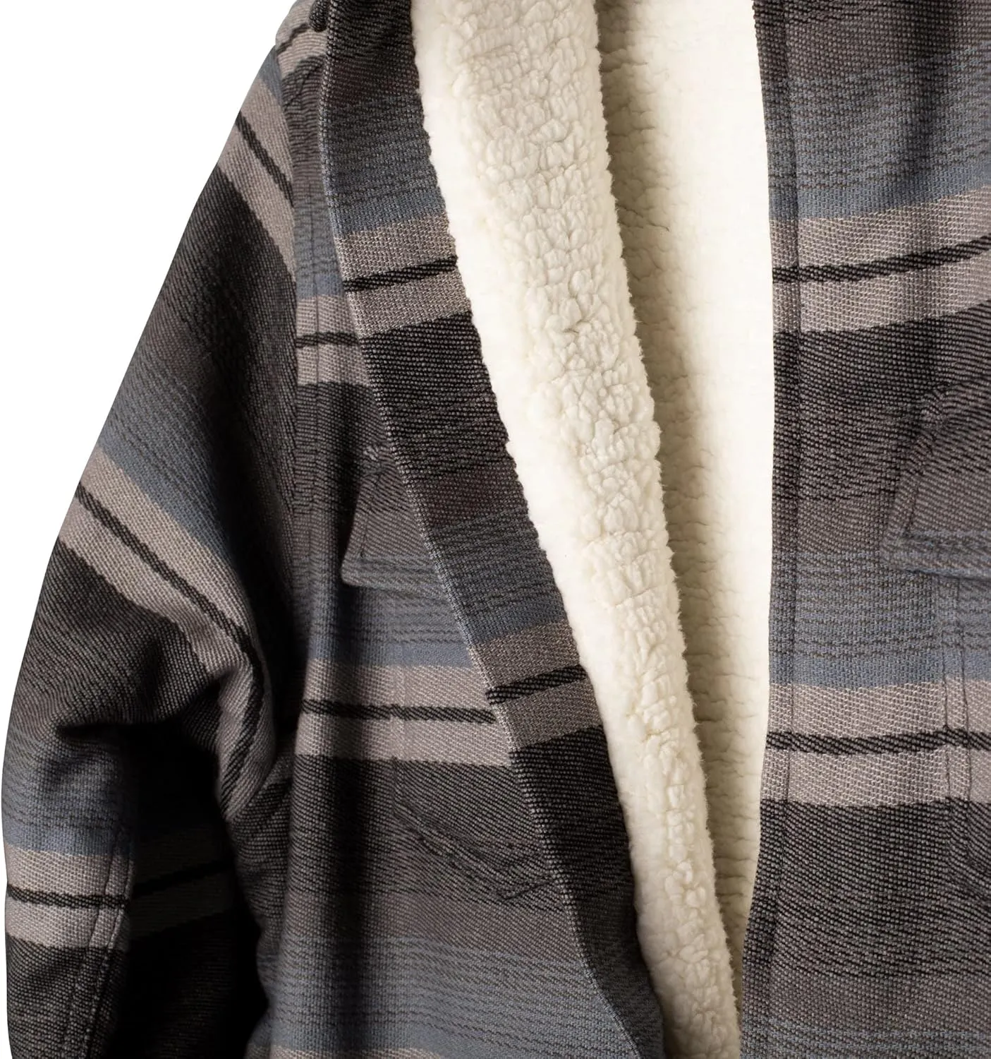 KAVU Eagle Pine Mens Full Zip Jacket Shirt-Midnight Stripe