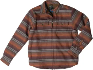KAVU Eagle Pine Mens Full Zip Jacket Shirt-Midnight Stripe