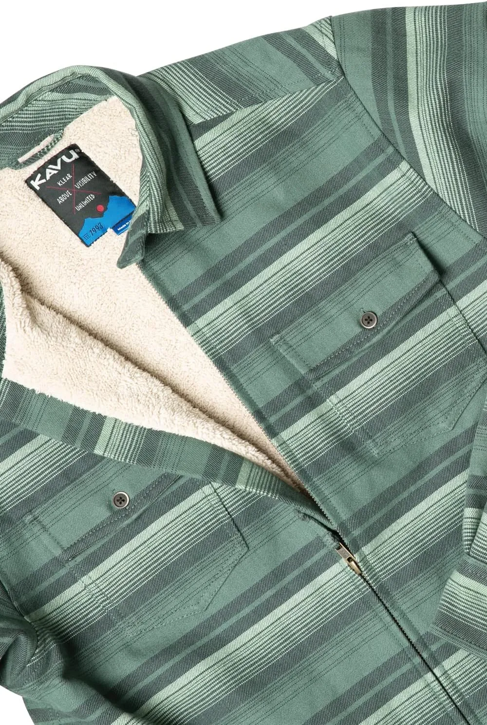KAVU Eagle Pine Mens Full Zip Jacket Shirt-Midnight Stripe