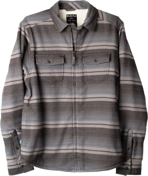 KAVU Eagle Pine Mens Full Zip Jacket Shirt-Midnight Stripe