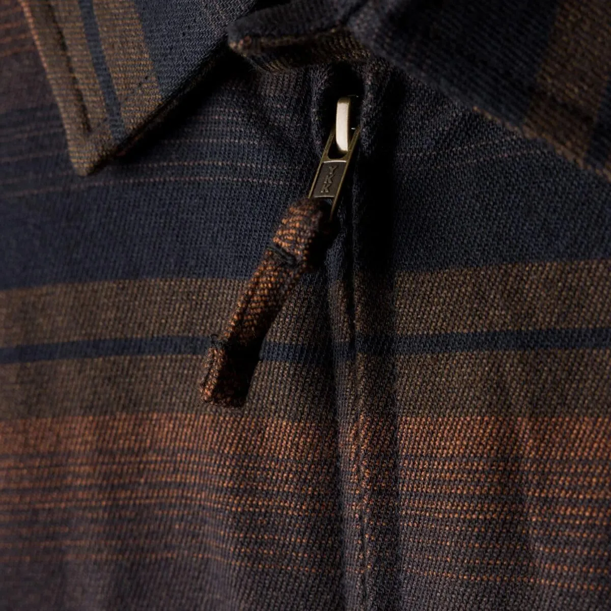 KAVU Eagle Pine Mens Full Zip Jacket Shirt-Midnight Stripe