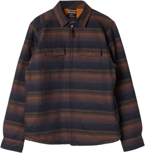 KAVU Eagle Pine Mens Full Zip Jacket Shirt-Midnight Stripe