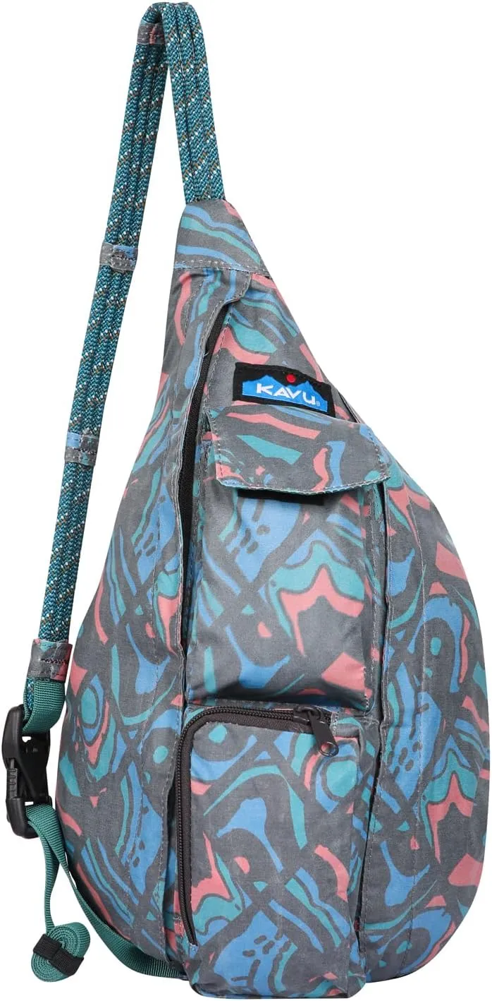 KAVU Mini Rope Sack Sling Crossbody Backpack - Chevron Peak