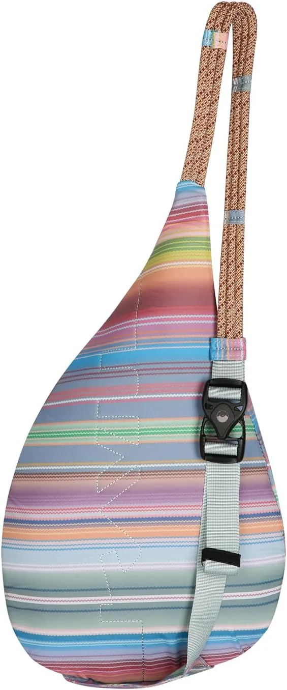 KAVU Mini Rope Sack Sling Crossbody Backpack - Rainbow Run