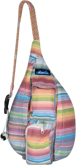 KAVU Mini Rope Sack Sling Crossbody Backpack - Rainbow Run