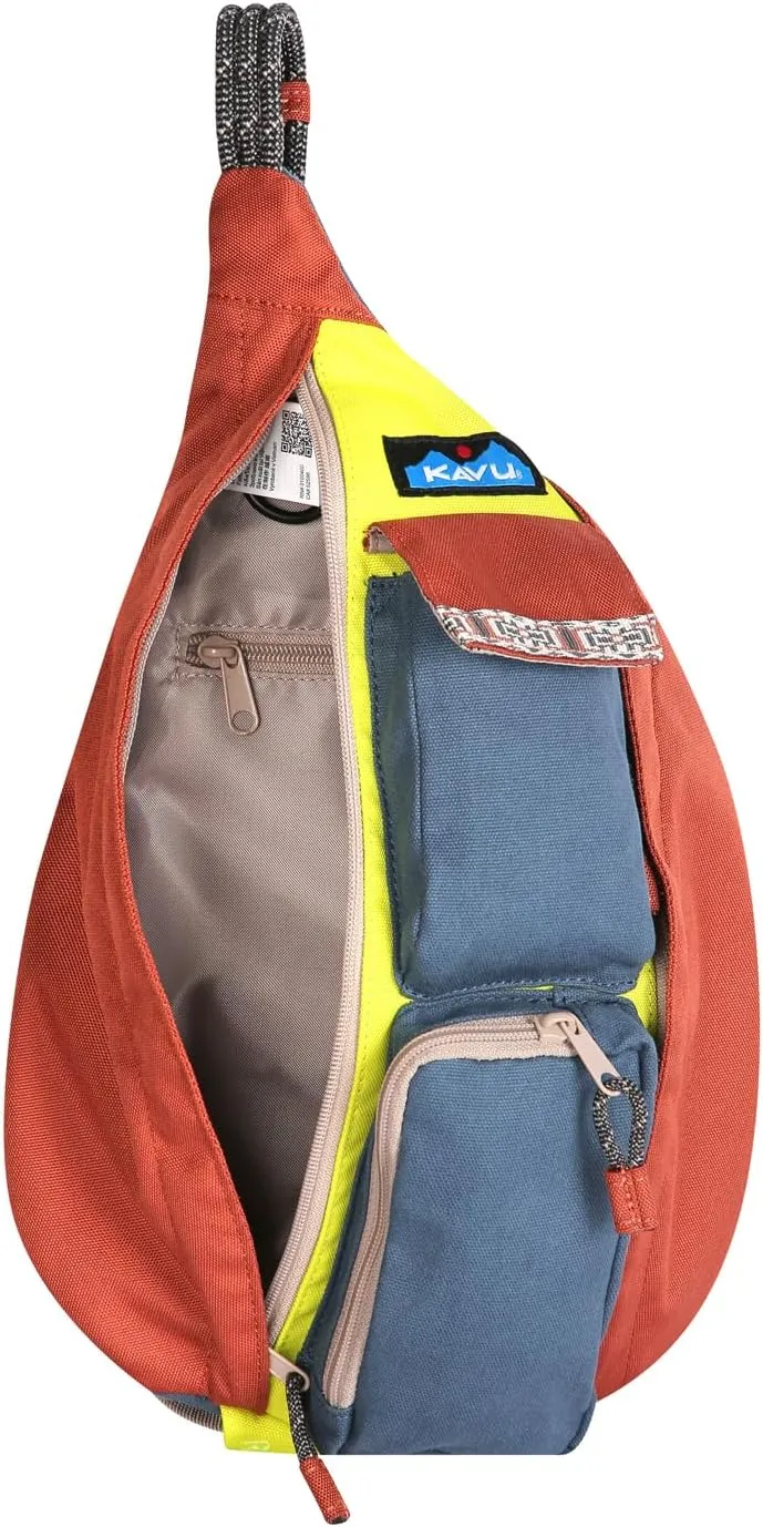 KAVU Original Rope Bag Sling Pack with Adjustable Rope Shoulder Strap