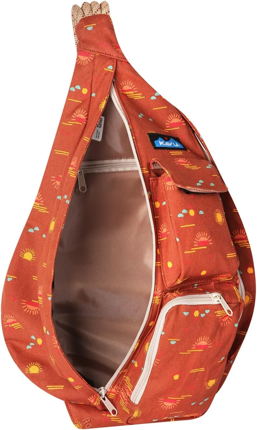 KAVU Original Rope Bag Sling Pack with Adjustable Rope Shoulder Strap