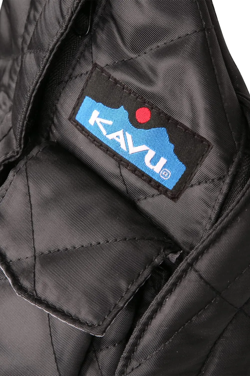 KAVU Original Rope Puff Diamond Quilted Mini Sling Pack - Black
