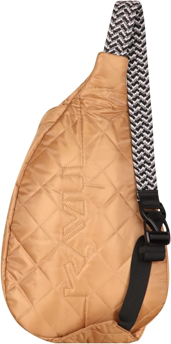 KAVU Original Rope Puff Diamond Quilted Mini Sling Pack - Taupe