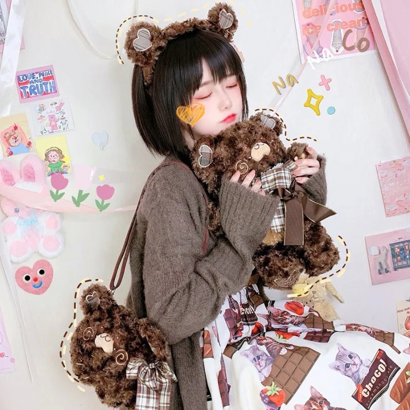 Kawaii Cartoon Rilakkuma Doll Lolita Crossbody Bag