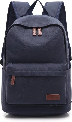kayond Casual Style Lightweight canvas Laptop Bag/Durable Travel backpacks/Rucksack for Men&Women/Fashion Backpack Fits 15 inch Notebook (navy blue)