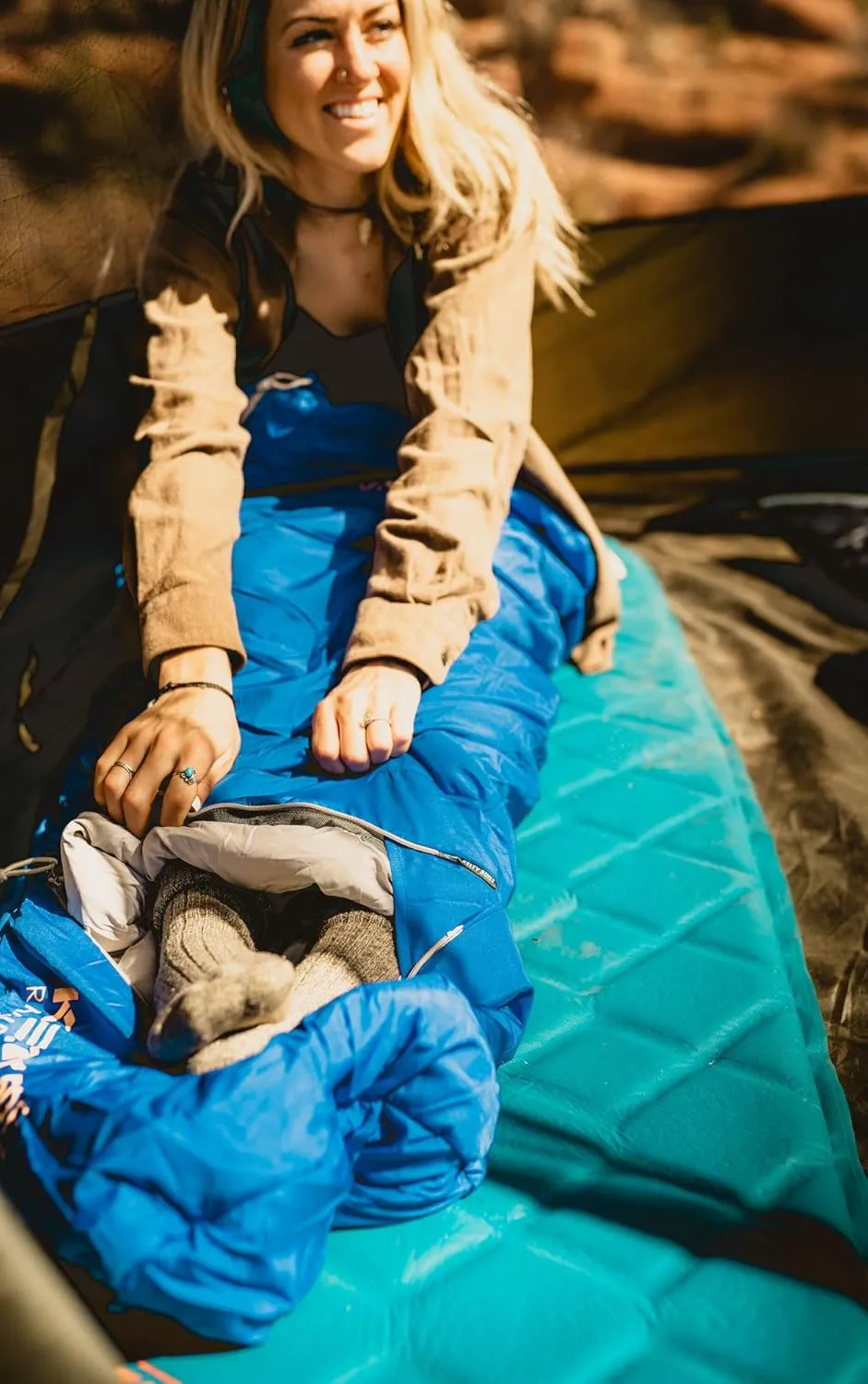 Kelty Rambler 50 Degree Synthetic CloudLoft Insulated Sleeping Bag, Unzips Completely to A Blanket, Anti-Snag Zipper & More