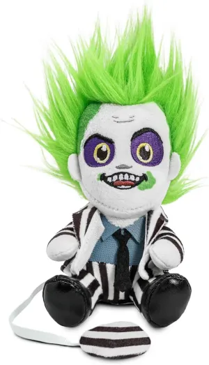 Kidrobot Beetlejuice Officially Licensed Movie Collectible Plush Stuffie - 7.5" Phunny Plush, Beetlejuice (1988) in Striped Suit Shoulder