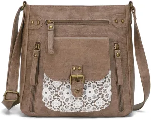 KL928 Crossbody Bags for Women, Multi Pocket Shoulder Bags, Medium PU Leather Cross Body Purses