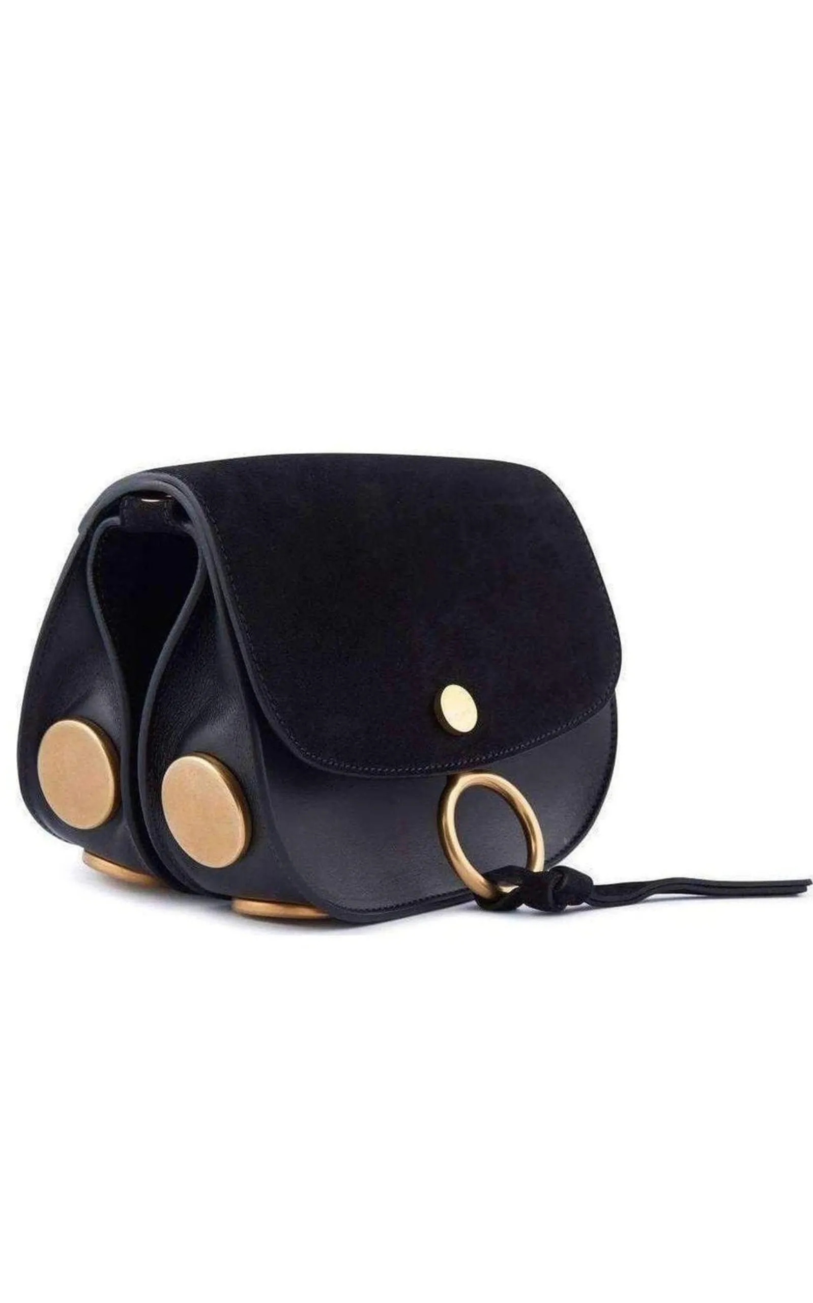 Kurtis Black Leather and Suede Bag