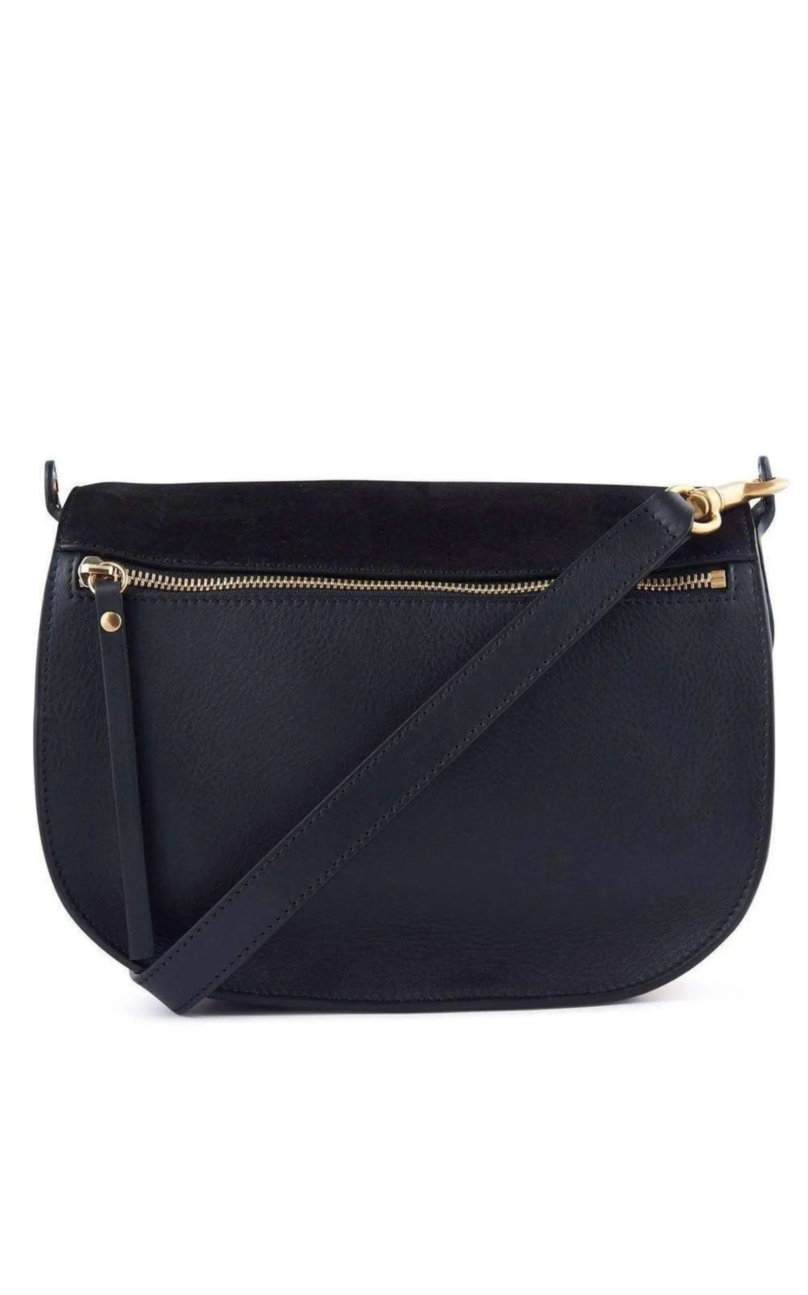 Kurtis Black Leather and Suede Bag