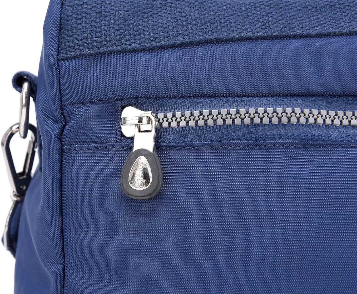 Ladies' multi zipper backpack, shoulder bag, handbag, casual bag, holiday gift (navy blue)