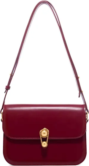 LA'FESTIN Leather Purse Small Bags For Women: Black Shoulder Handbags Crossbody Bag