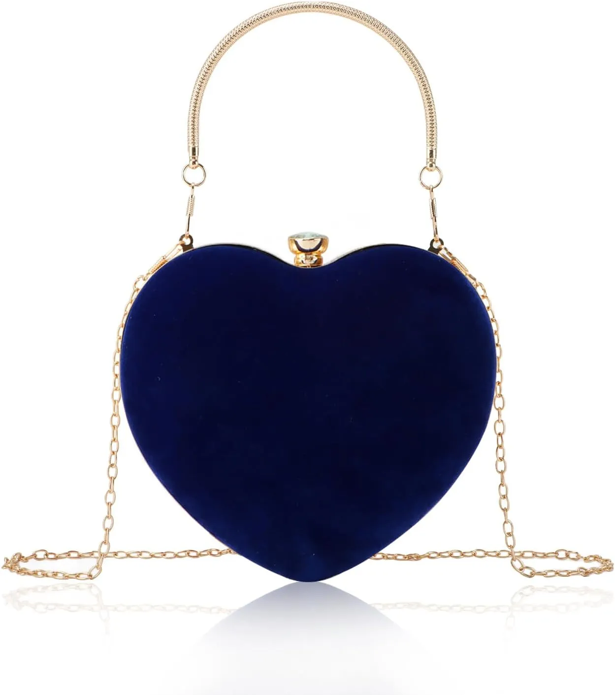 Lanpet Women Heart Shaped Evening Bag Mini Clutch Purse Chain Strap Shoulder Bag Handbag for Wedding Cocktail Party …
