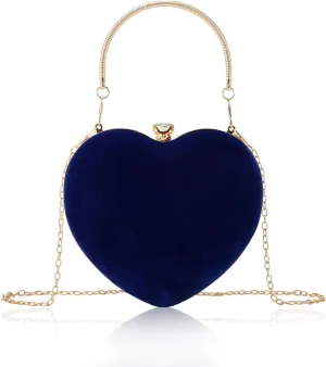 Lanpet Women Heart Shaped Evening Bag Mini Clutch Purse Chain Strap Shoulder Bag Handbag for Wedding Cocktail Party …