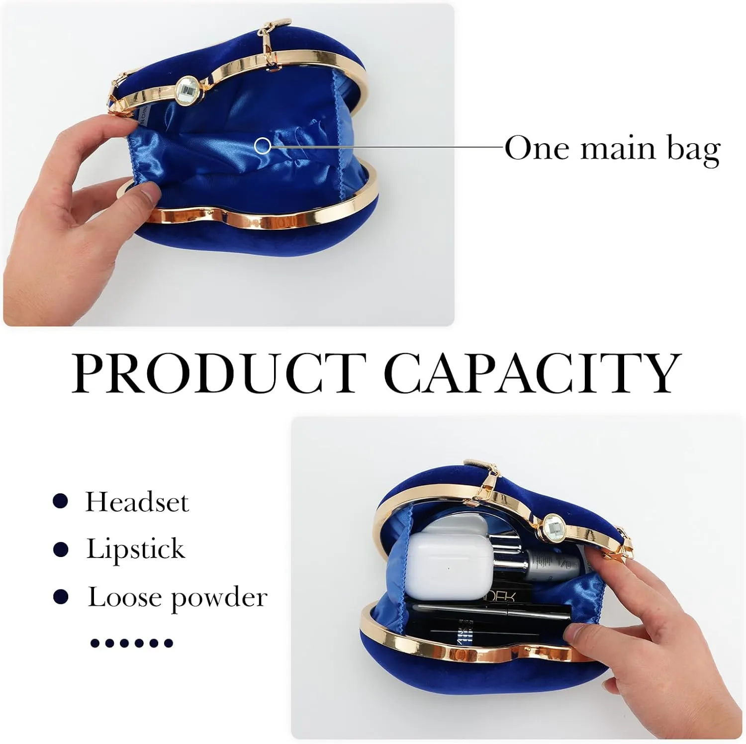 Lanpet Women Heart Shaped Evening Bag Mini Clutch Purse Chain Strap Shoulder Bag Handbag for Wedding Cocktail Party …