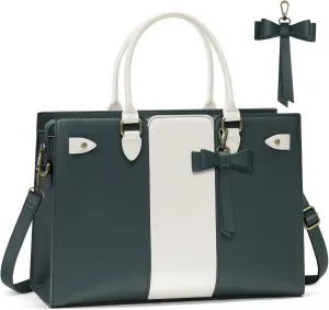 Laptop Bag for Women 15.6 Inch Laptop Tote Bag Waterproof Pu Leather Work Bag Computer Briefcase Office Teacher Handbag