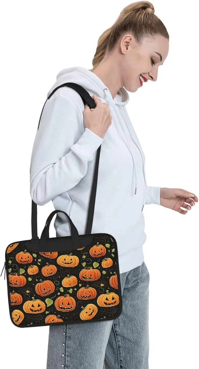 Laptop Crossbody Bag fit,Skull and Rose Laptop Briefcase, Suitable for Office School Travel