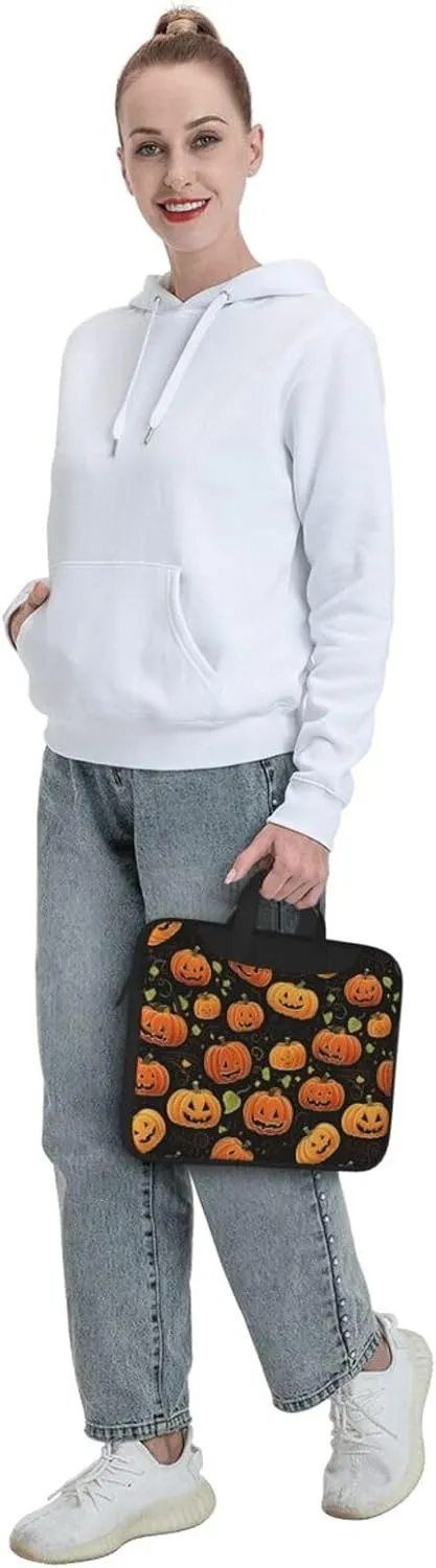 Laptop Crossbody Bag fit,Skull and Rose Laptop Briefcase, Suitable for Office School Travel