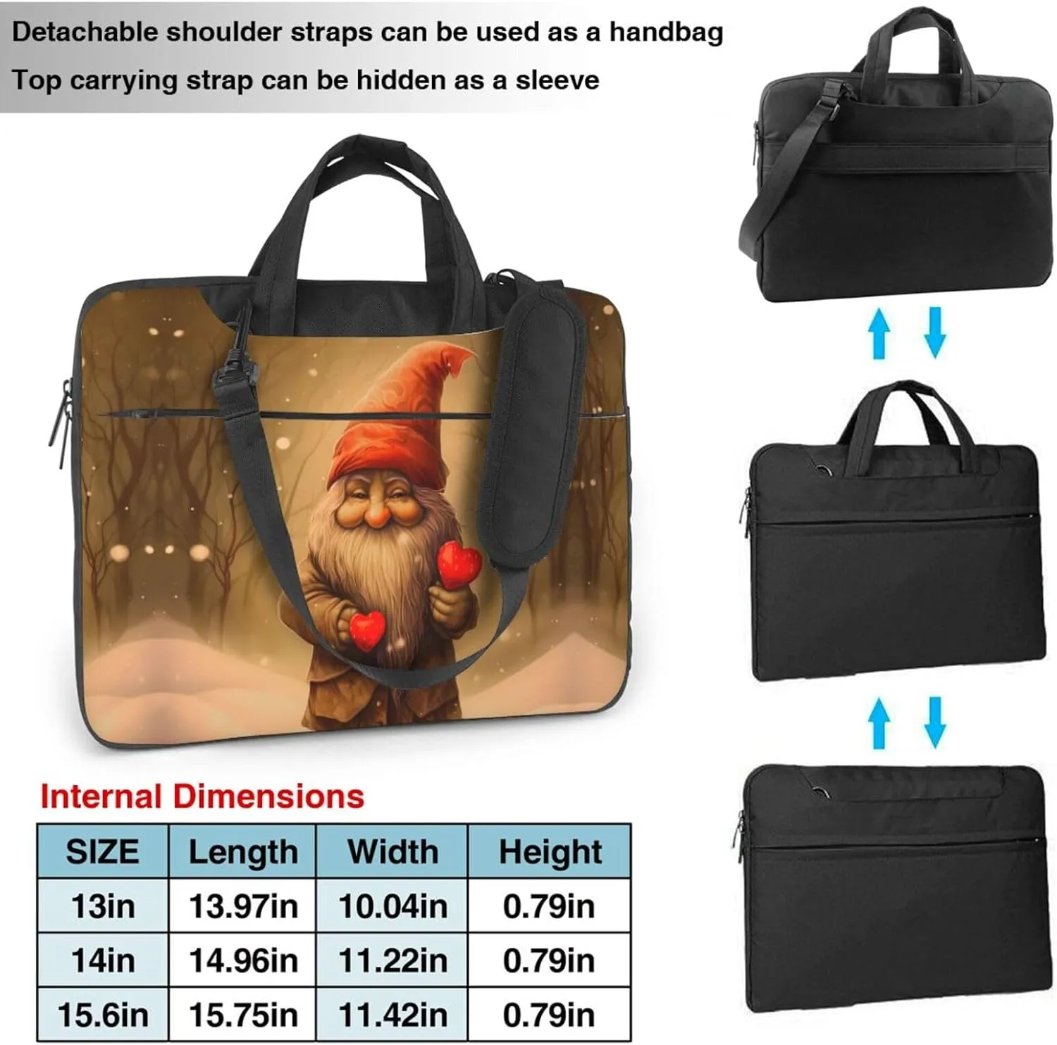Laptop Crossbody Bag fit,Skull and Rose Laptop Briefcase, Suitable for Office School Travel