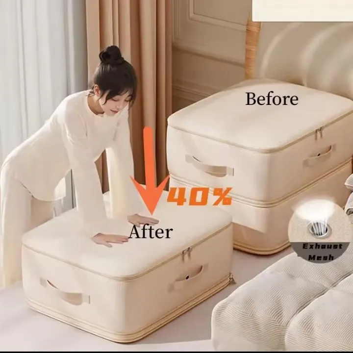 Large Capacity Compression Clothes Storage Bag Waterproof Cabinet Organizer Ultra Space Saving Quilt Pillow Blanket Storagepouch