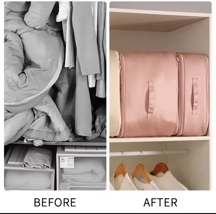 Large Capacity Compression Clothes Storage Bag Waterproof Cabinet Organizer Ultra Space Saving Quilt Pillow Blanket Storagepouch