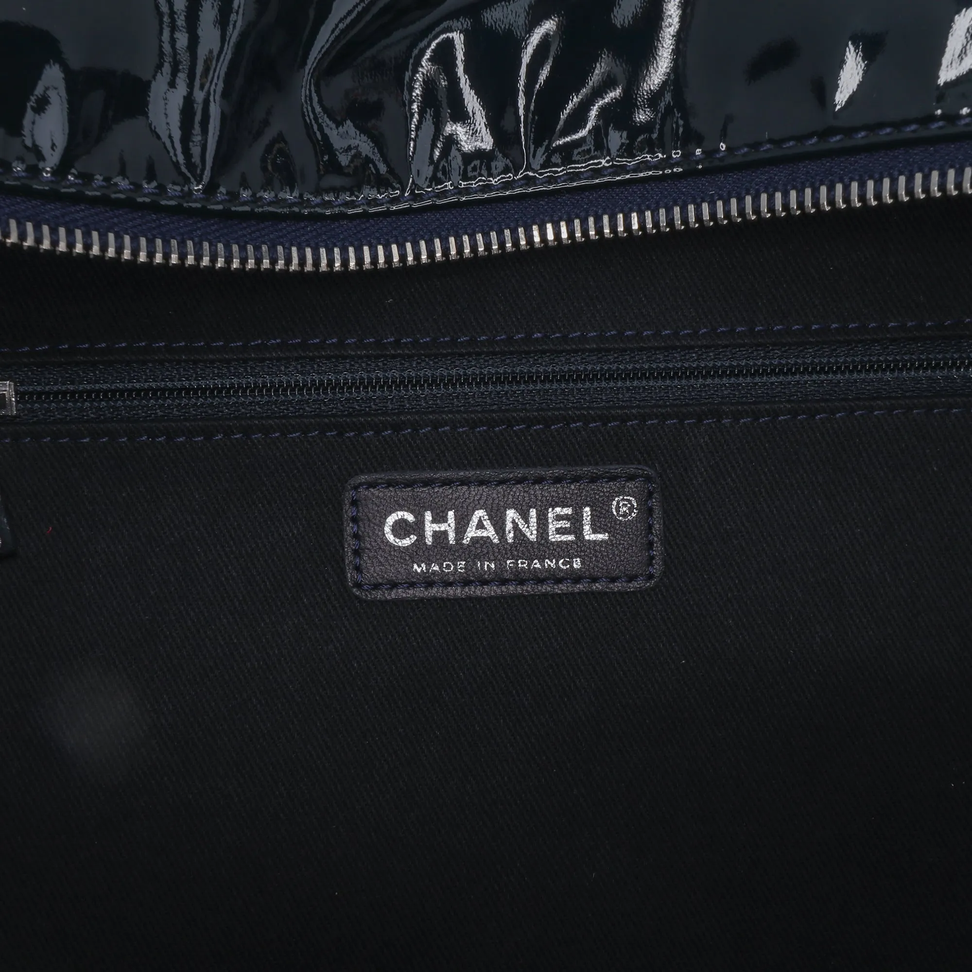 Large CC Quilted Patent Brilliant Camera Bag