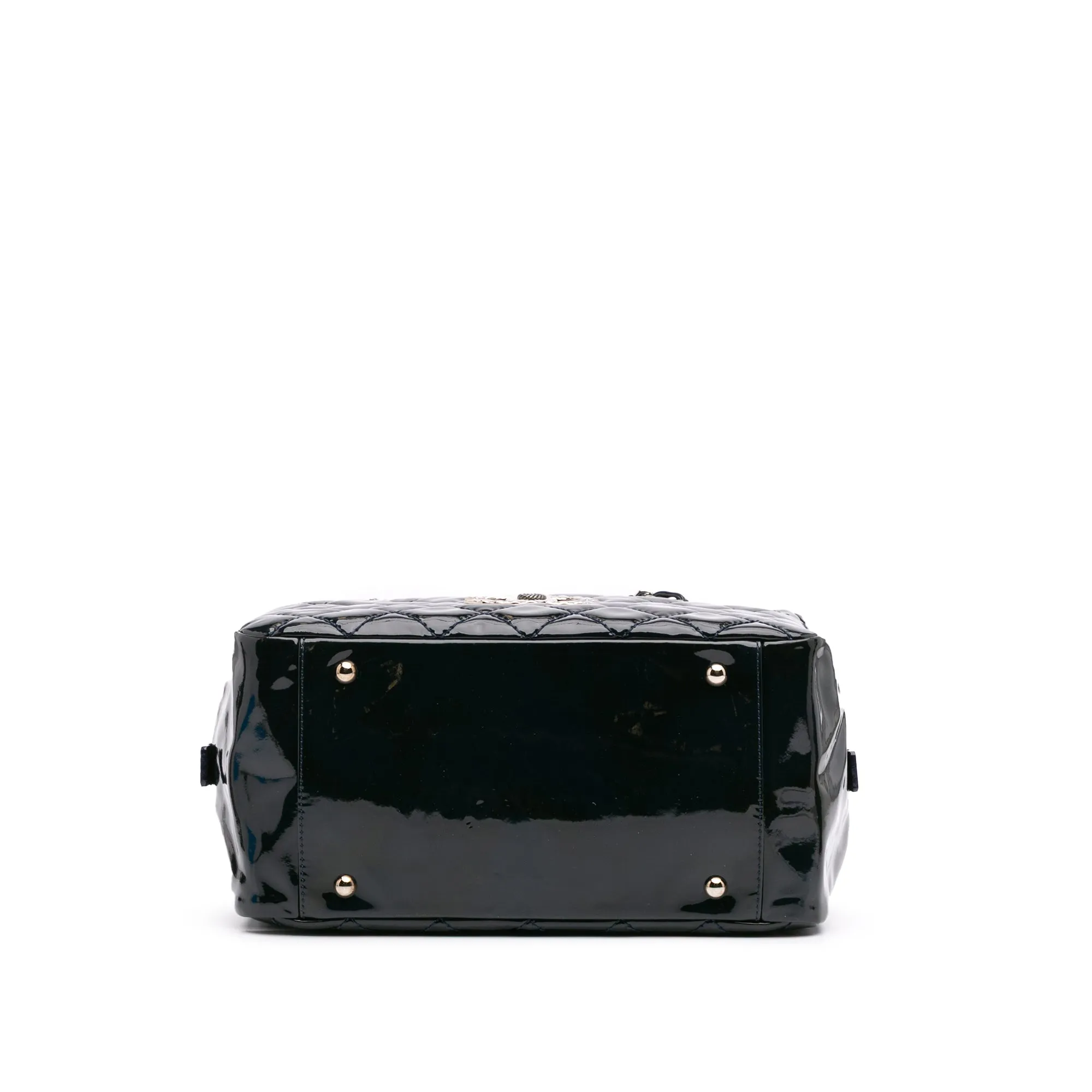 Large CC Quilted Patent Brilliant Camera Bag