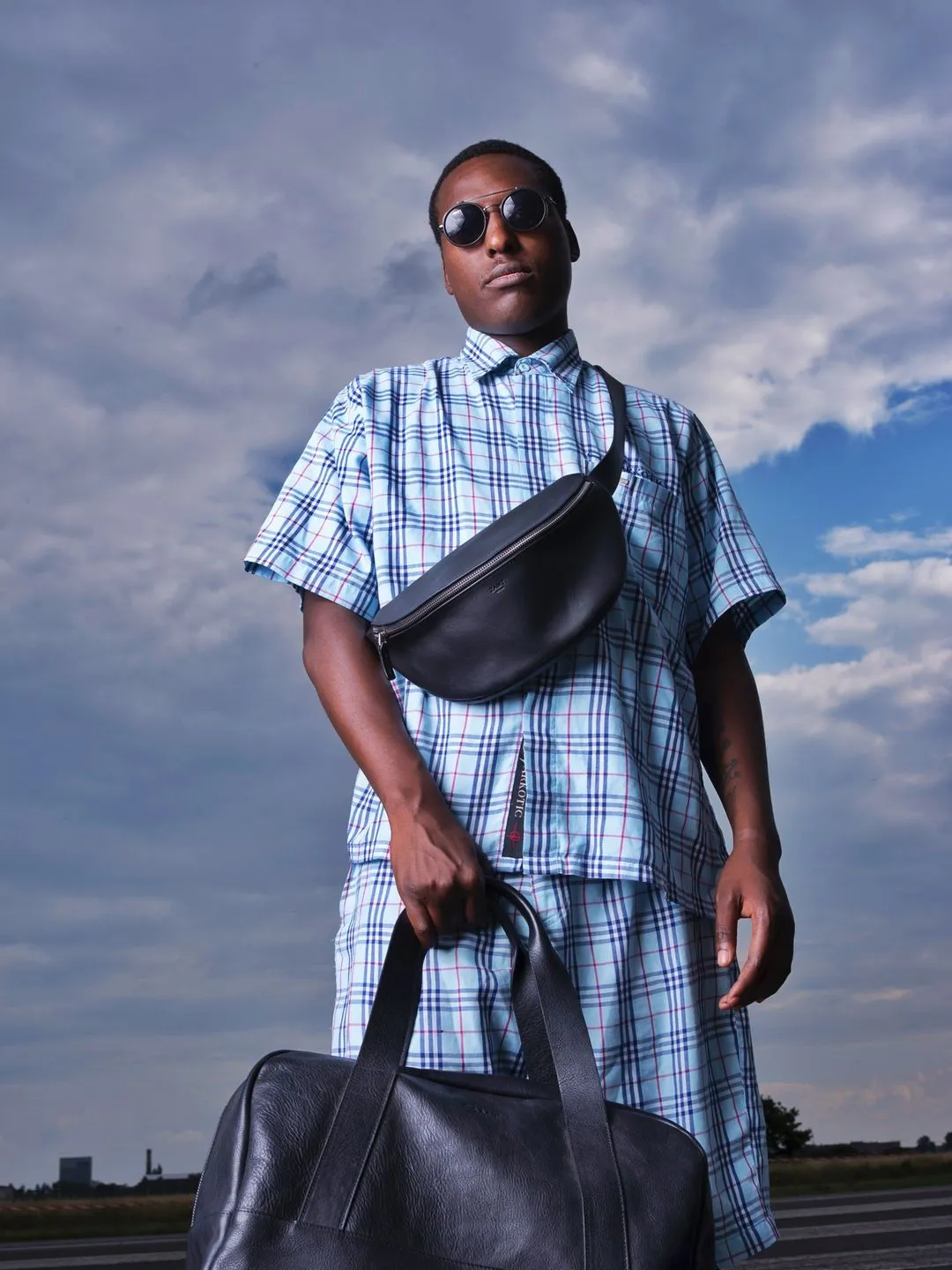 Large Hip bag django in black