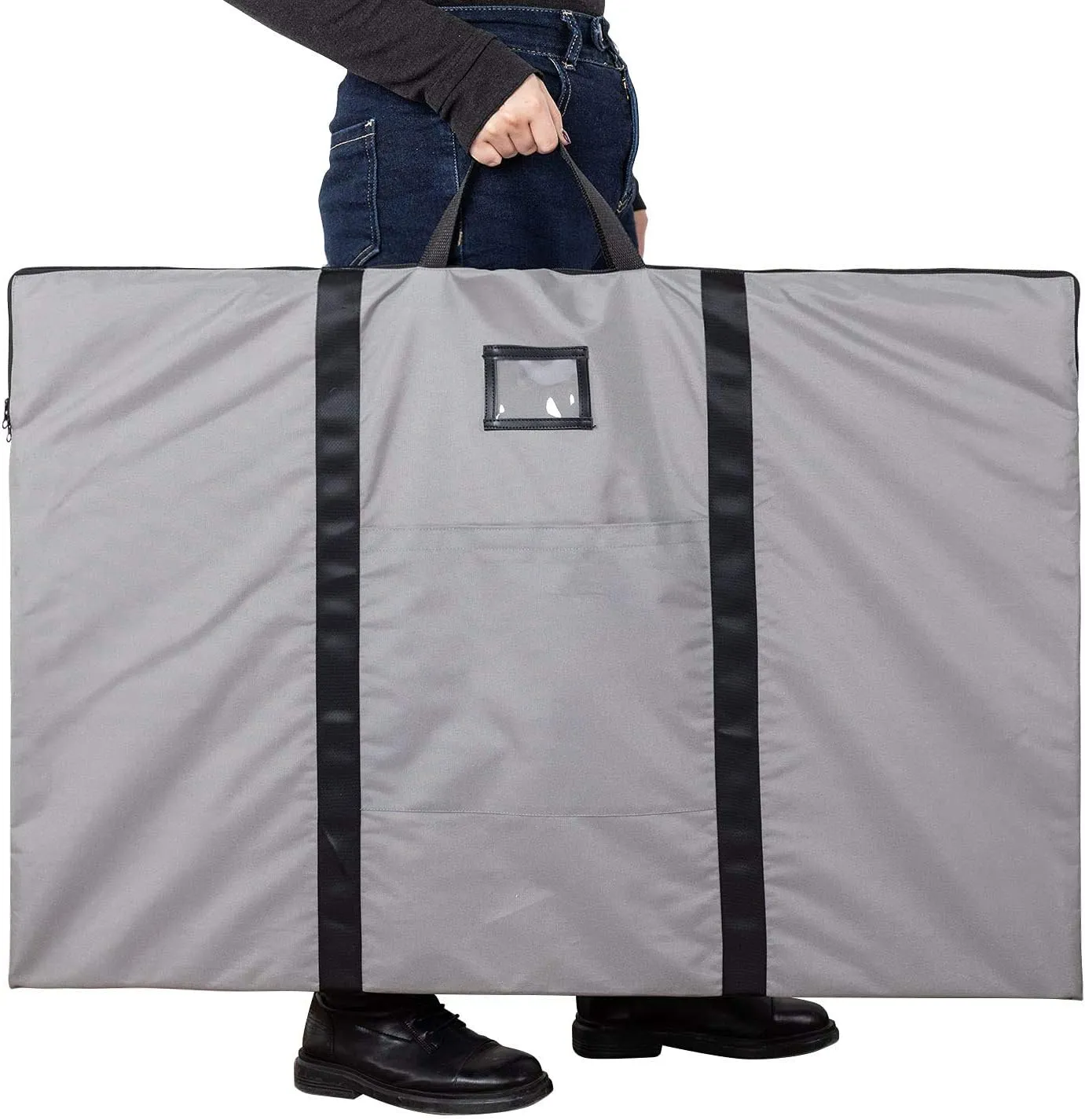 Large Size Art Portfolio Bag with Nylon Shoulder, 24 x 36 inches Light Weight Poster Storage Bag Board Holder with Handle and Zipper for Poster, Sketching and Drawing