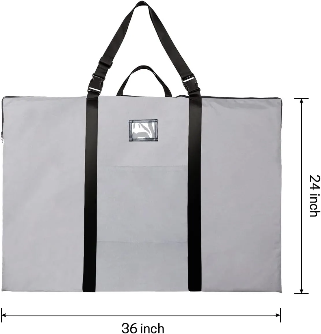 Large Size Art Portfolio Bag with Nylon Shoulder, 24 x 36 inches Light Weight Poster Storage Bag Board Holder with Handle and Zipper for Poster, Sketching and Drawing