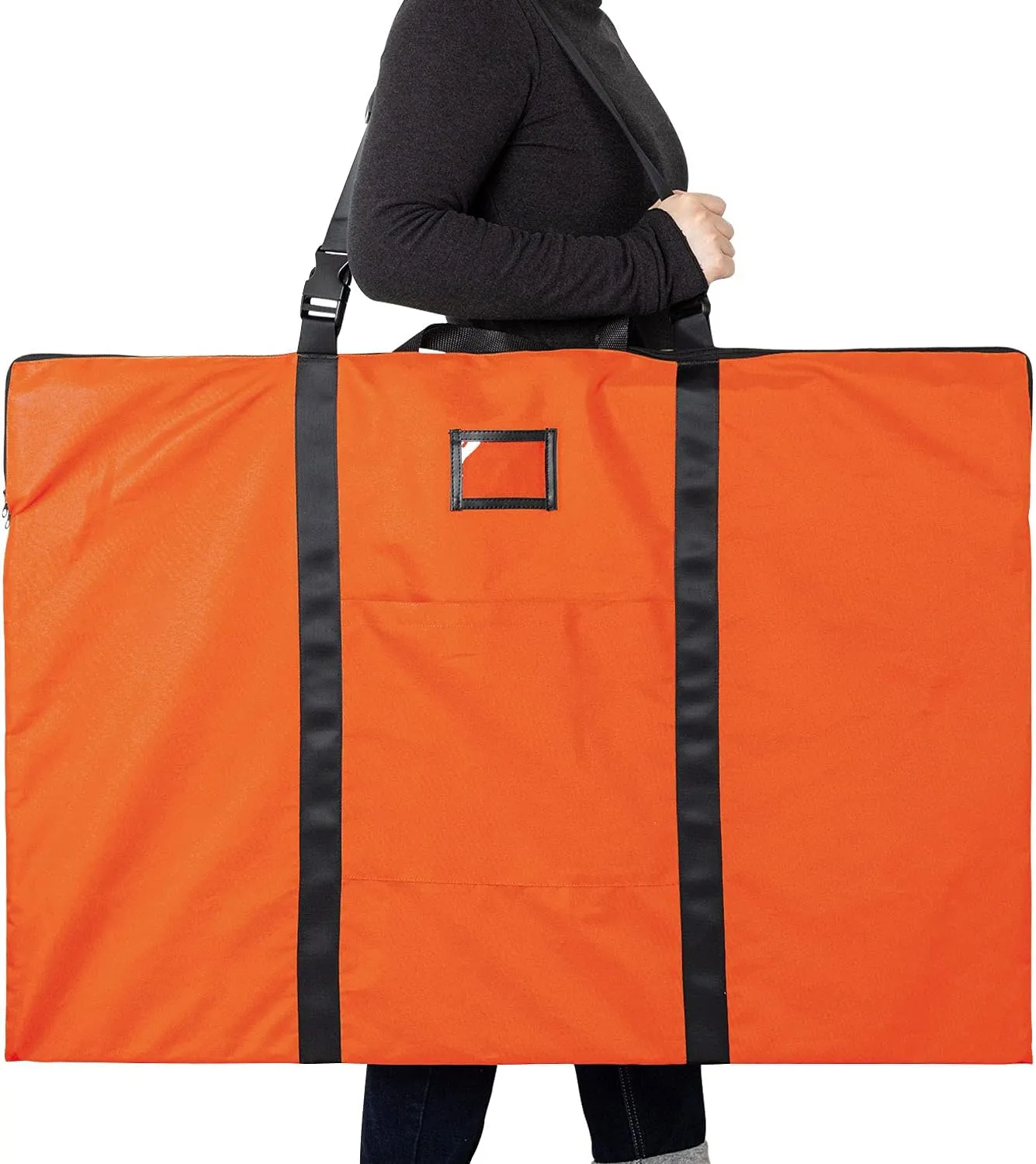 Large Size Art Portfolio Bag with Nylon Shoulder, 24 x 36 inches Light Weight Poster Storage Bag Board Holder with Handle and Zipper for Poster, Sketching and Drawing