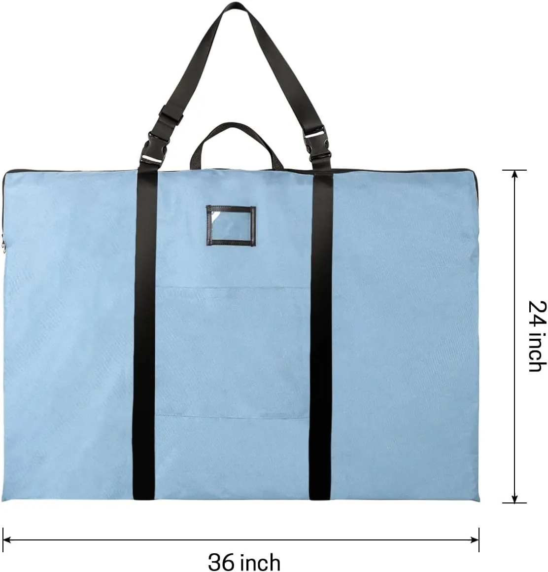 Large Size Art Portfolio Bag with Nylon Shoulder, 24 x 36 inches Light Weight Poster Storage Bag Board Holder with Handle and Zipper for Poster, Sketching and Drawing