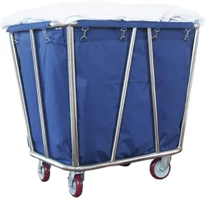 Laundry Sorter on Wheels Laundry Trolley Cart Medical Cart Commercial Heavy-Duty Rolling Laundry Sorter Cart On Wheels, Wheeled Hotel Trolley Bin with Removable Bag (Color : Blue)
