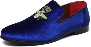 LCQL Men's Luxury Velvet Penny Loafer Shoes Noble Slip-on Suede Loafers Smoking Slippers Plus Size 7-13