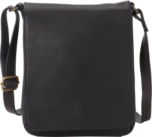 Le Donne Genuine Colombian Full-Grain Leather Capella Flapover Shoulder Bag with Magnetic Closure
